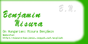 benjamin misura business card